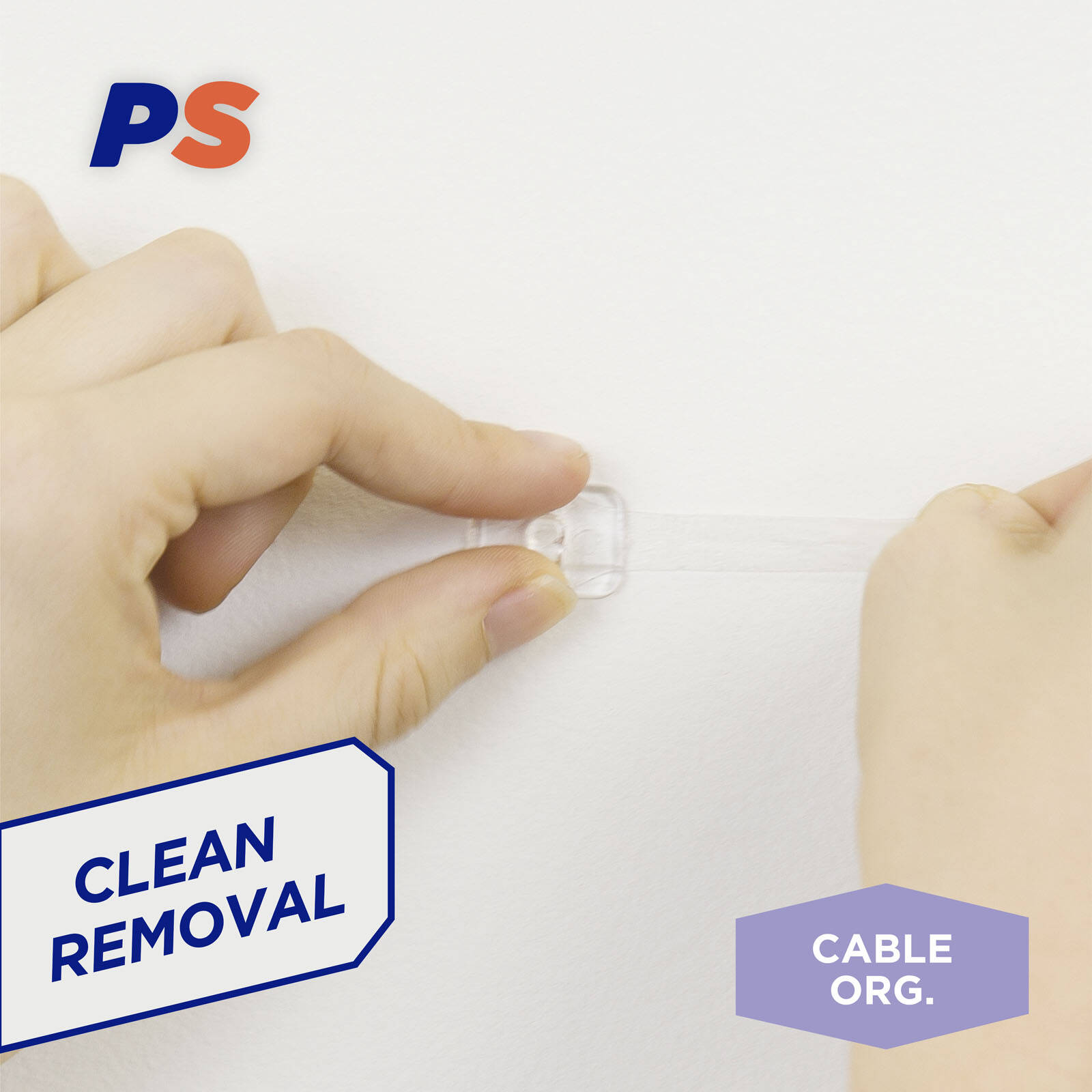 Permastik Clear Self-Adhesive Wire Holders - 18 Pack, Indoor Cable Clips