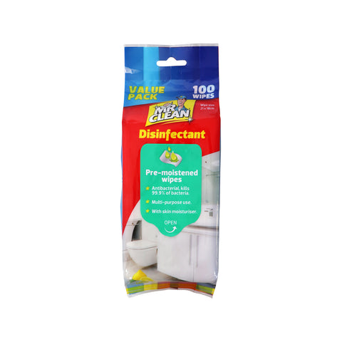 Mr Clean Anti Bacterial Wet Wipes 100 Pack