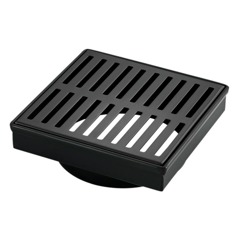 Mondella Concerto 100 x 100mm Black Square Floor Grate, 316 Marine SS