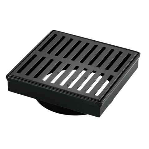 Mondella Black Concerto Square Floor Grate 100mm 316SS Easy Access - SuperSaverAU - view 1