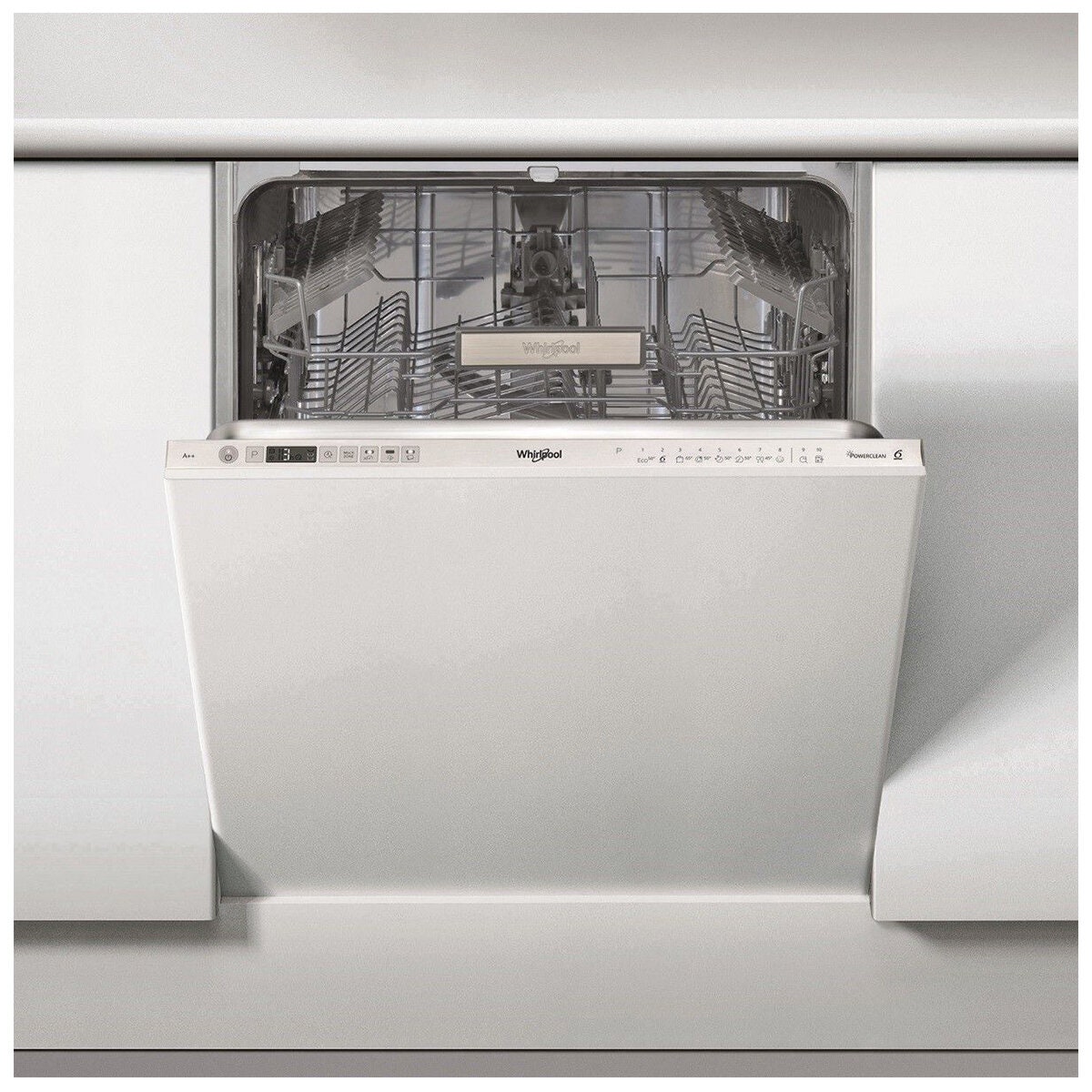 Whirlpool PowerClean Fully Integrated Dishwasher - 15 Place Settings, 6th Sense, Turbo Wash - WIO3033PELAUS