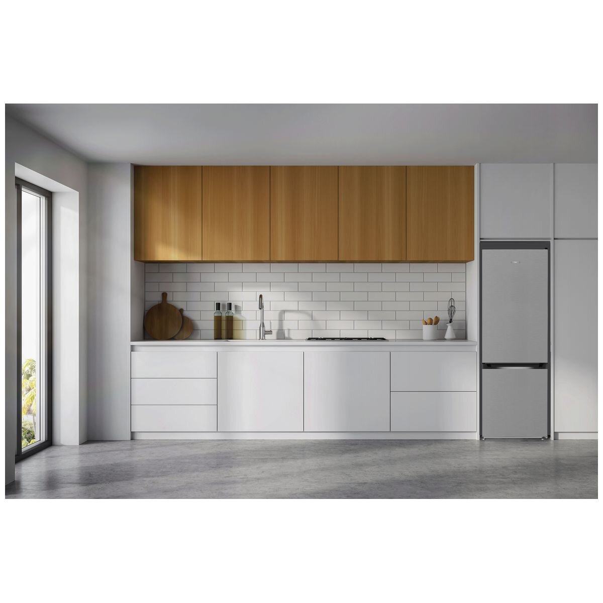 Hitachi 323L Bottom Mount Fridge - Pearl Steel, Dual Cooling System, Active Odour Filter - HRBN6340EXAU