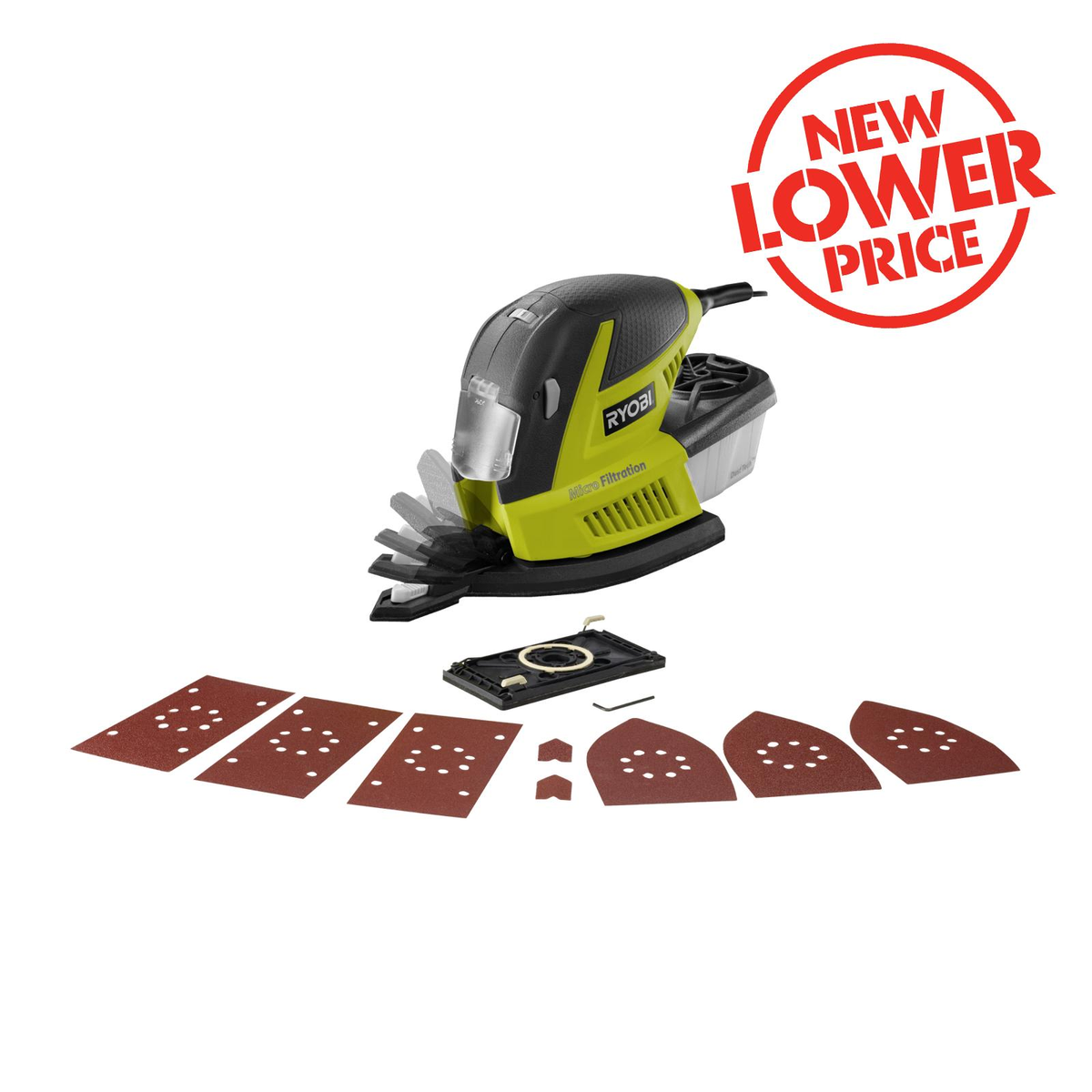 Ryobi 180W Multipad Sander RMS180-S - 180W - Various - Versatile Use - SuperSaverAU - view 1