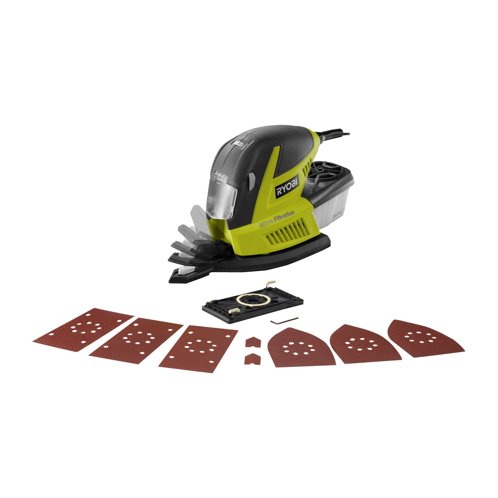 Ryobi 180W Multipad Sander Variable Speed with Dust Box RMS180-S