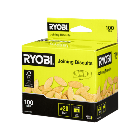 Ryobi No. 20 Wood Joining Biscuits - 100 Pack