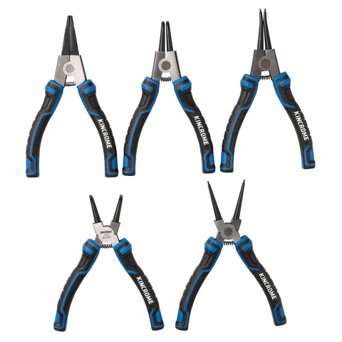Kincrome 5 Piece Circlip Plier Set Internal & External Straight & Bent