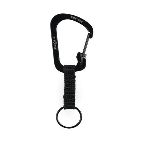 Nite Ize No 3 Slide Lock Key Ring, 115 x 38mm, Stainless Steel & Nylon, Black