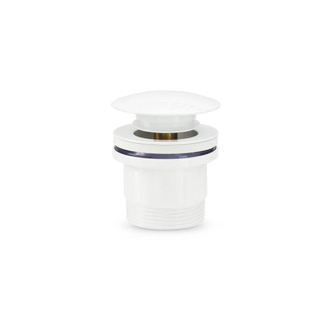 Brasshards White Universal Pop Up Dome Basin Waste with Overflow