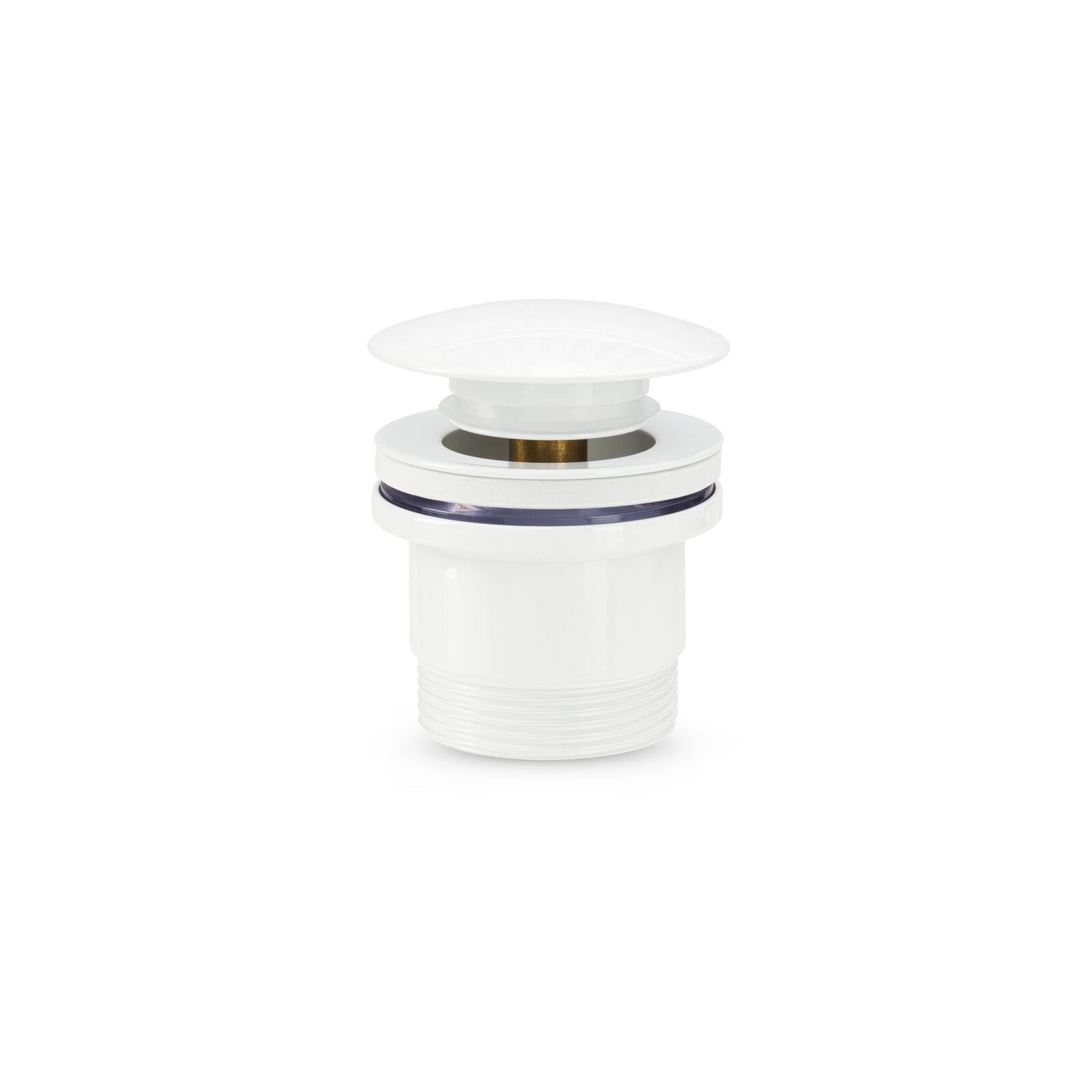 Brasshards White Universal Pop Up Dome Basin Waste with Overflow
