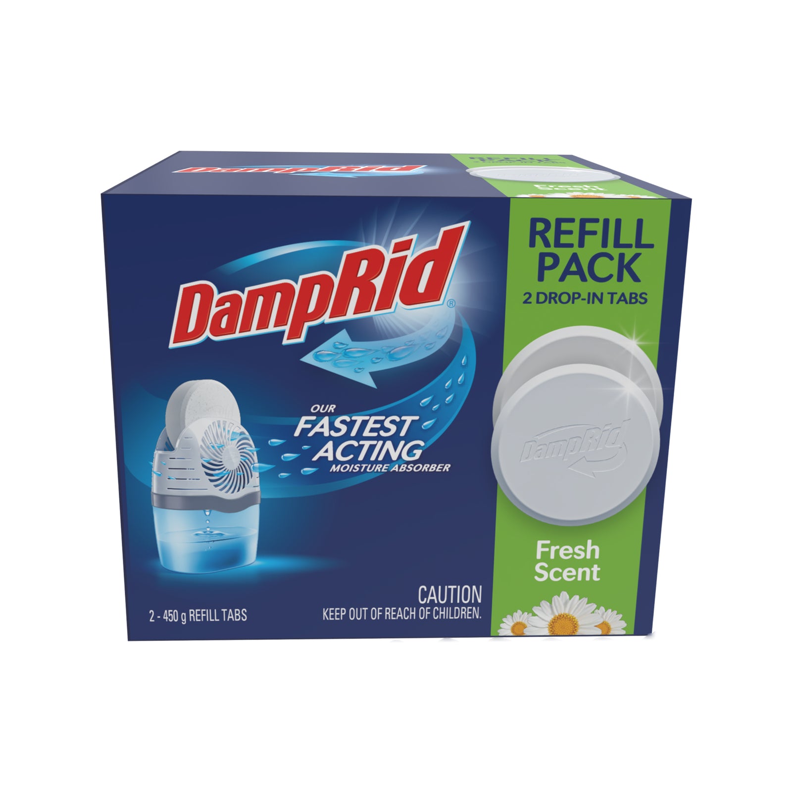 DampRid Fresh Scent Drop-In Tab Moisture Absorber Refill 2 Pack