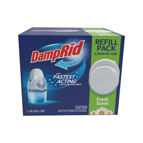DampRid Fresh Scent Drop-In Tab Moisture Absorber Refill 2 Pack