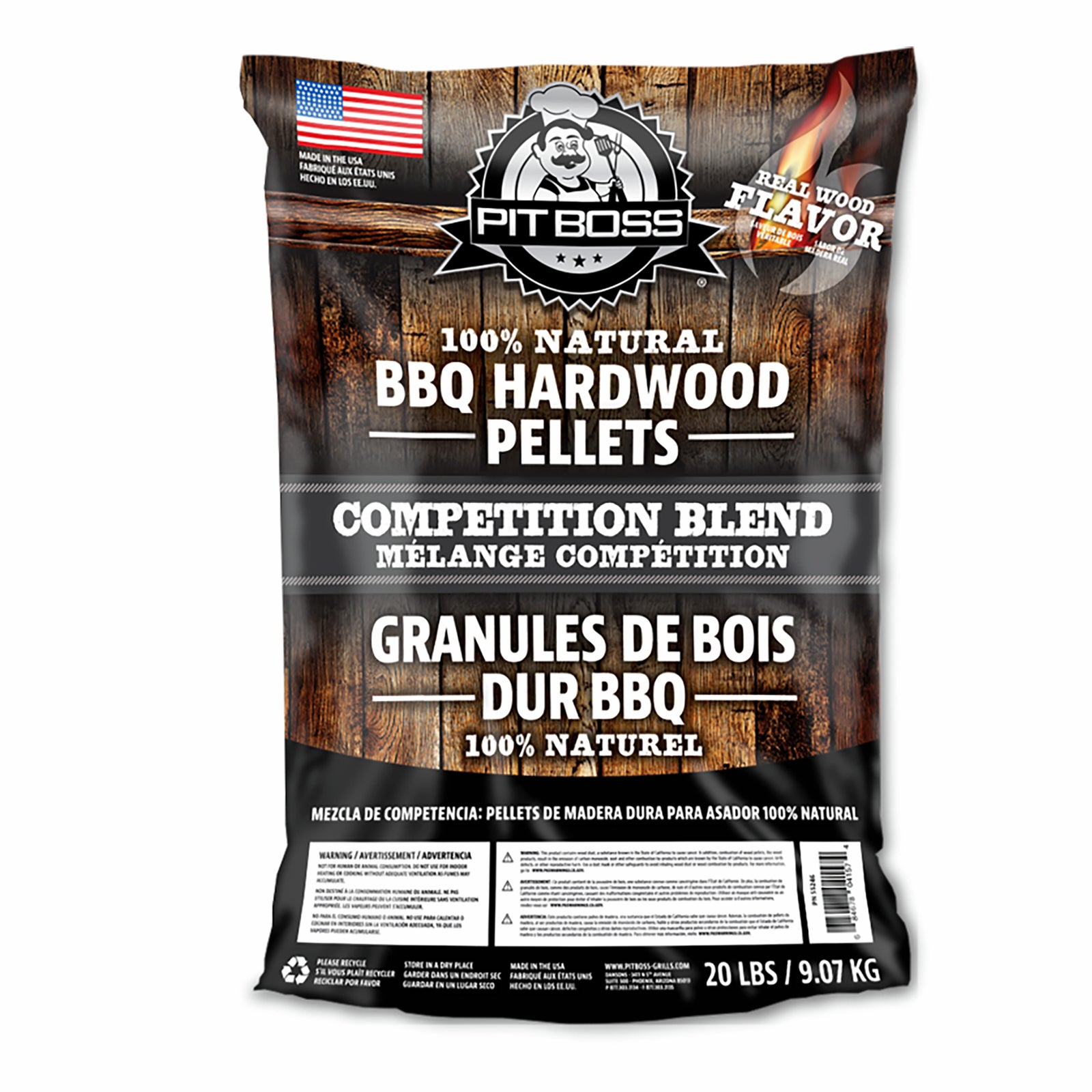 Pit Boss 9kg Hardwood BBQ Pellets Competition Blend