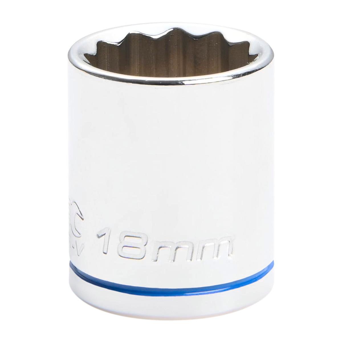 Kincrome 18mm 3/8 Drive Socket - Chrome Vanadium Steel - Rust Resistant - SuperSaverAU - view 1