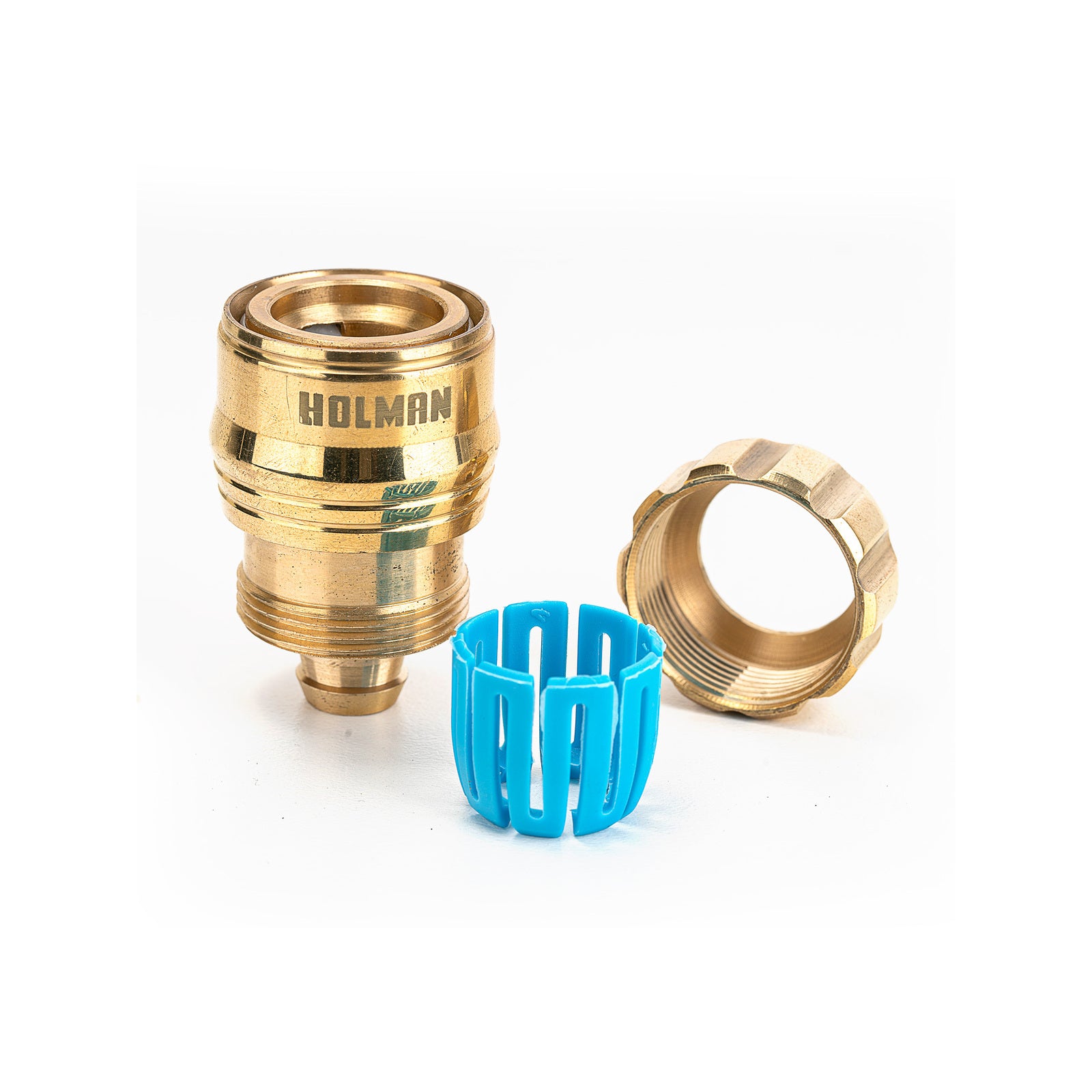 Holman 18mm Brass Grip n Lock Snap-On Hose Connector, Outdoor