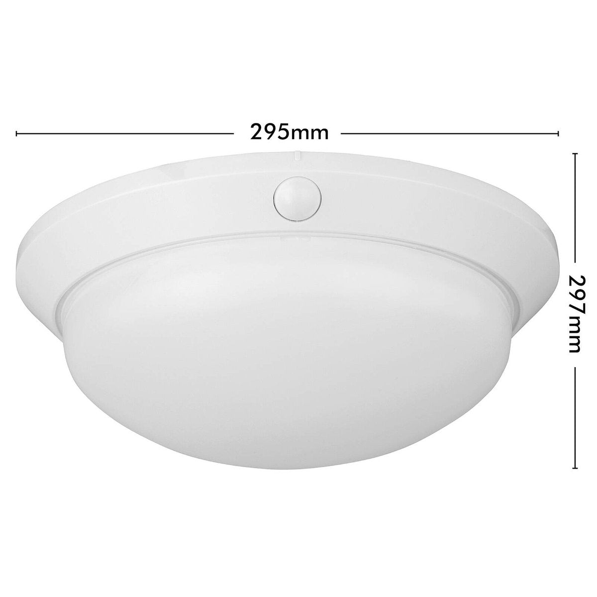 Arlec DIY LED Oyster Sensor Light, 295mm, Weather Resistant, White MAL606