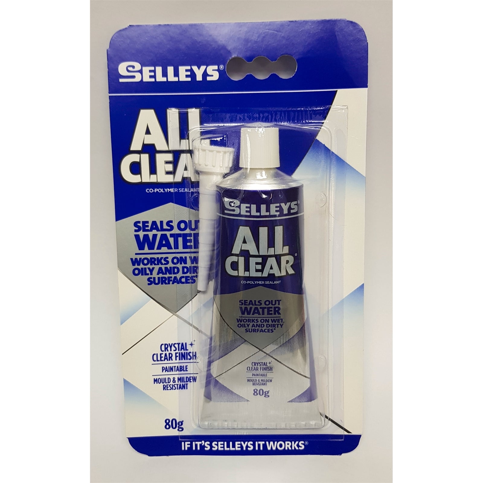 Selleys All Clear Multipurpose Sealant 80g - Clear Co-Polymer for Indoor & Outdoor Sealing
