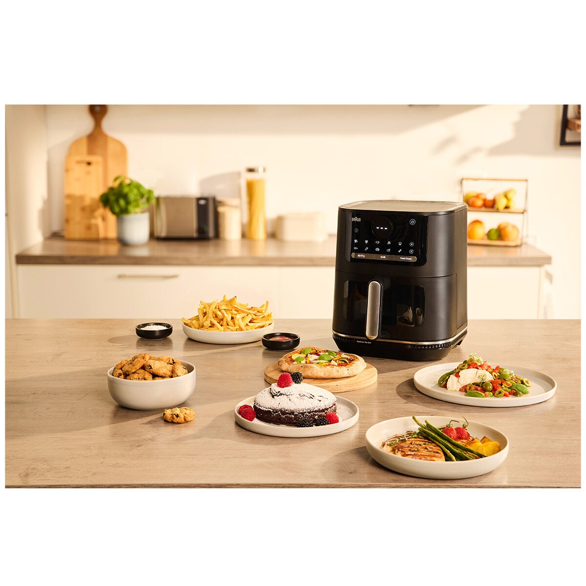 Braun MultiFry 5 Air Fryer 5.7L - Black - Three-in-One Air Fry, Bake, Grill, 20 Programs - HF5073IBK