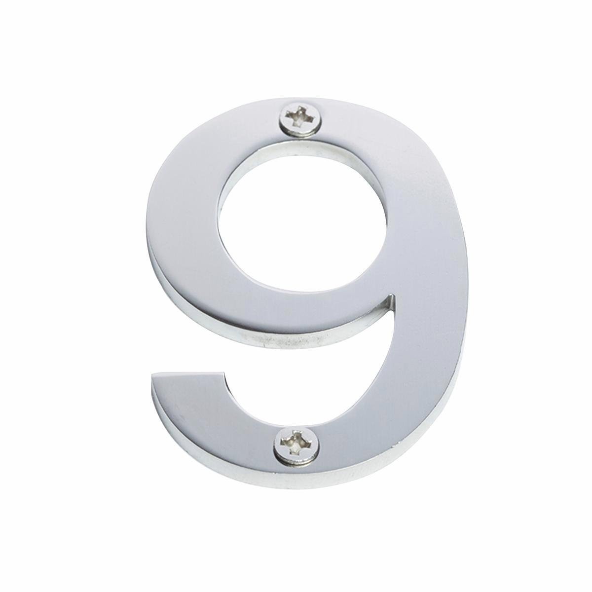 Sandleford 60mm Brushed Stainless Steel House Number 9 - Weather Resistant