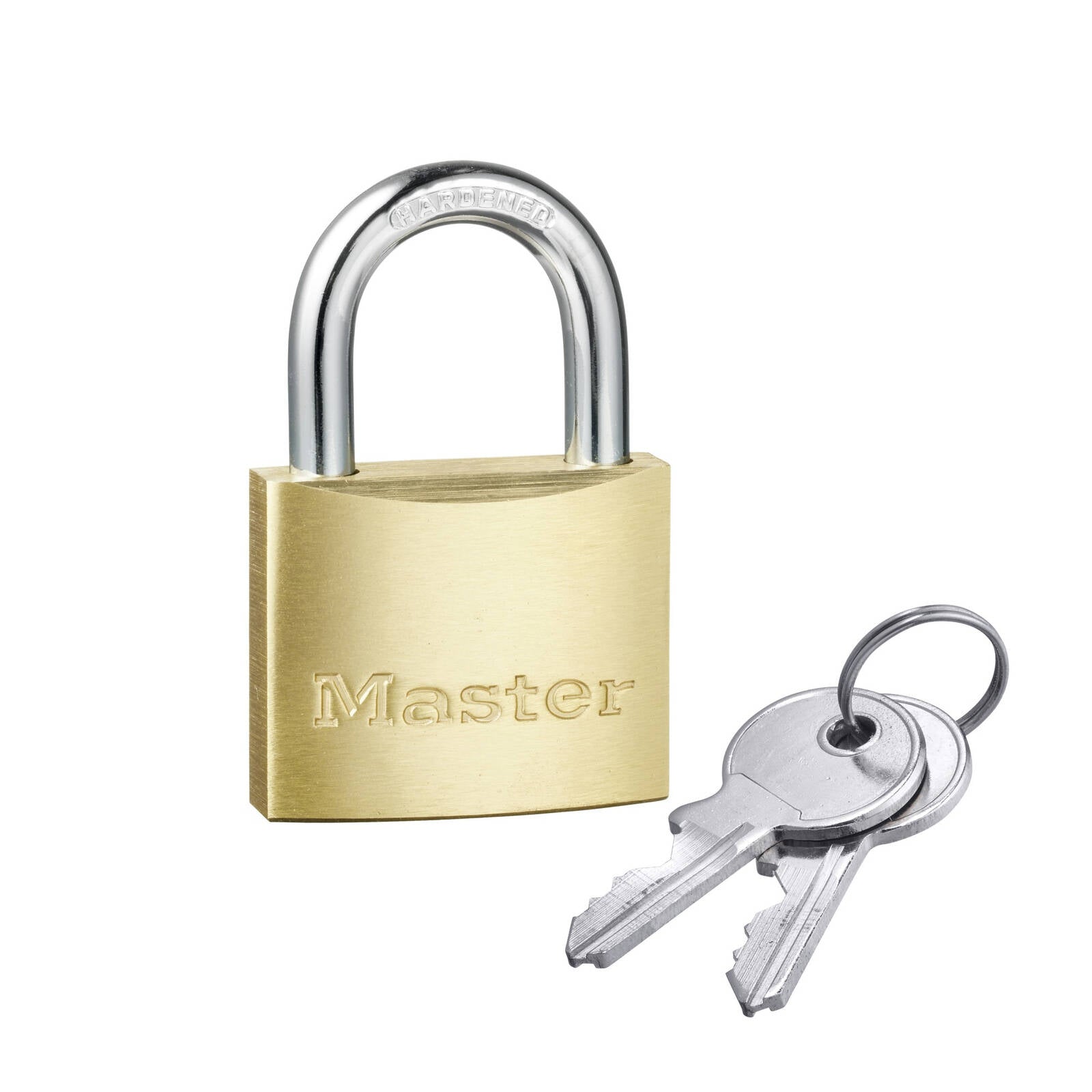 Master Lock 40mm Solid Brass Keyed Padlock, Hardened Steel Shackle, Pin Cylinder