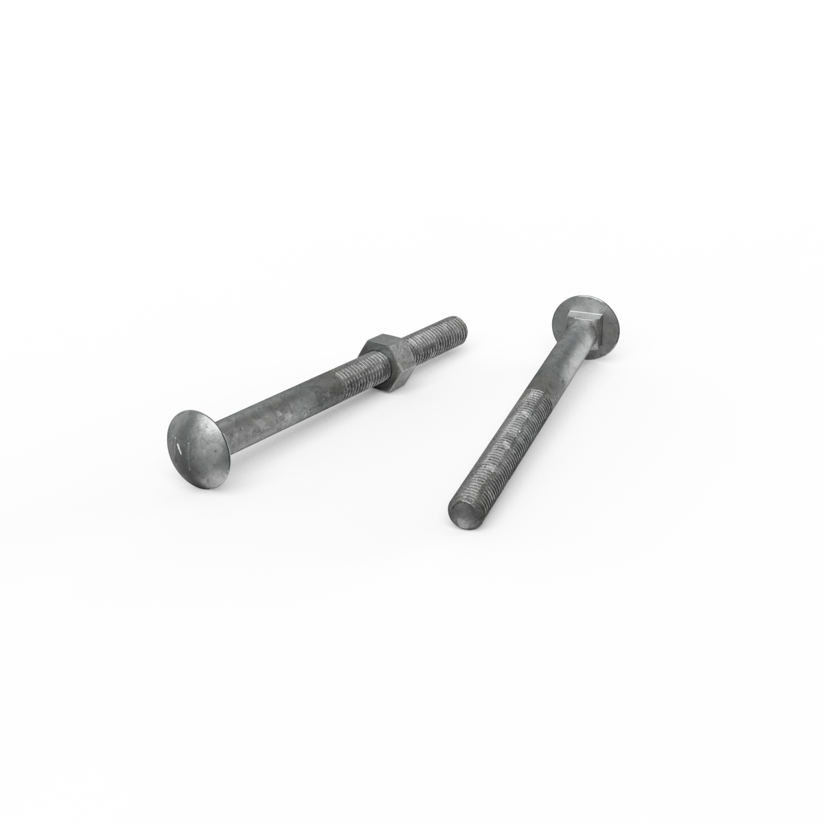 Zenith M12 x 150mm Hot Dip Galvanised Cup Head Bolts & Nuts - 4.6 Grade, 12 Pack