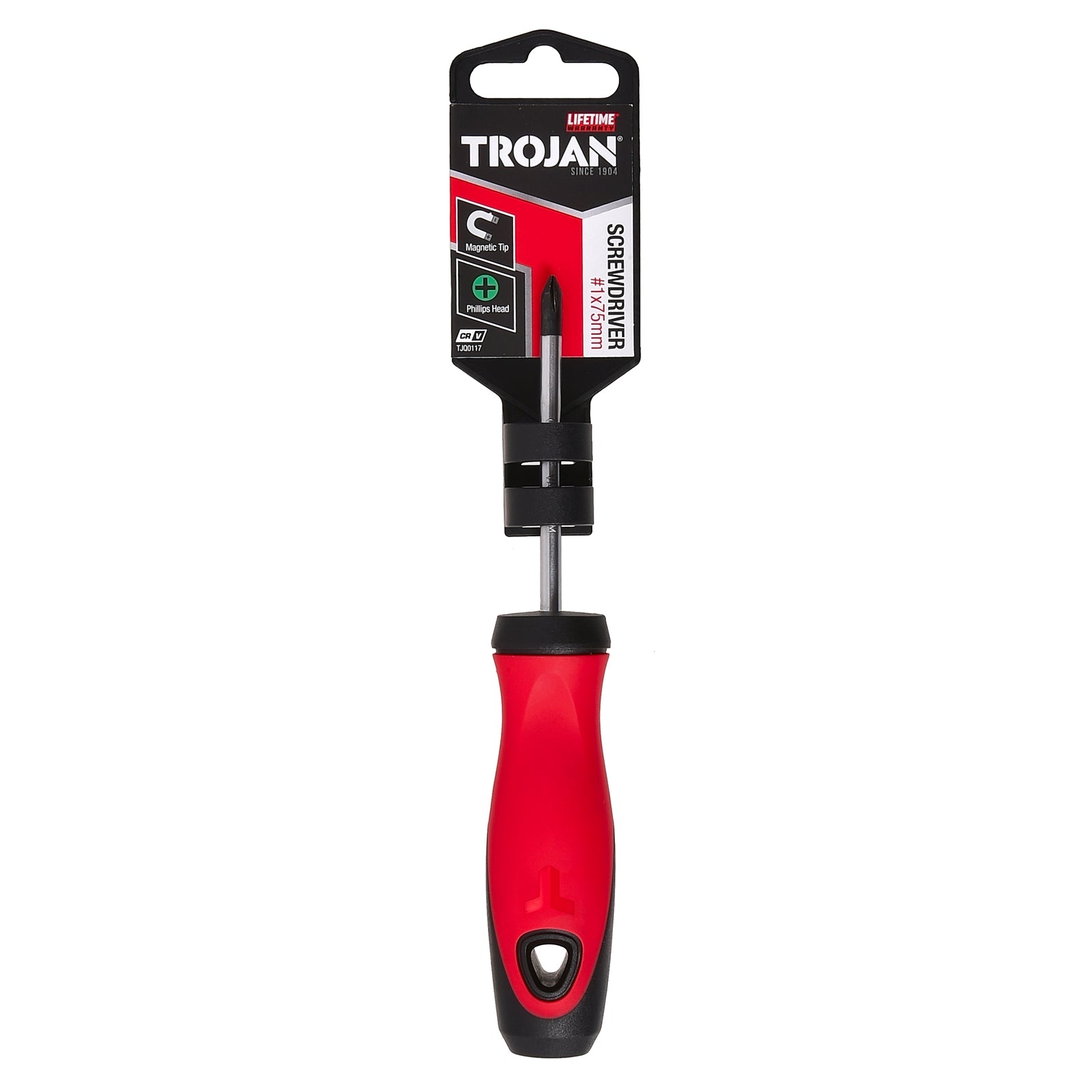 Trojan 75mm No.1 Phillips Screwdriver, CRV Shaft