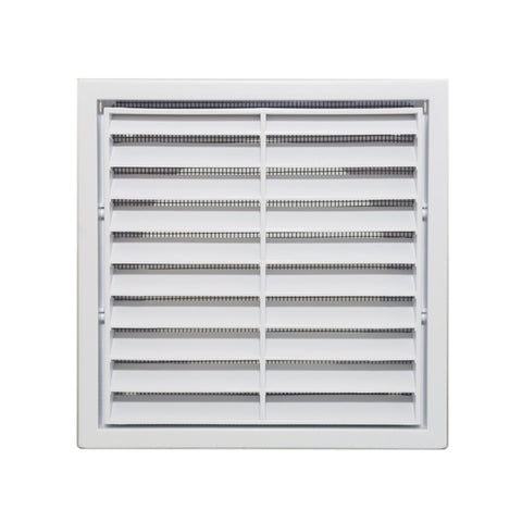 Builders Edge 100mm White Polypropylene Grill Vent with Insect Screen