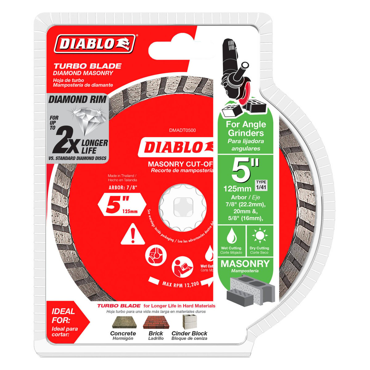 Diablo Diamond Disc 5" Turbo Cut Off - 5" Diamond - High Performance Cutting - SuperSaverAU - view 1