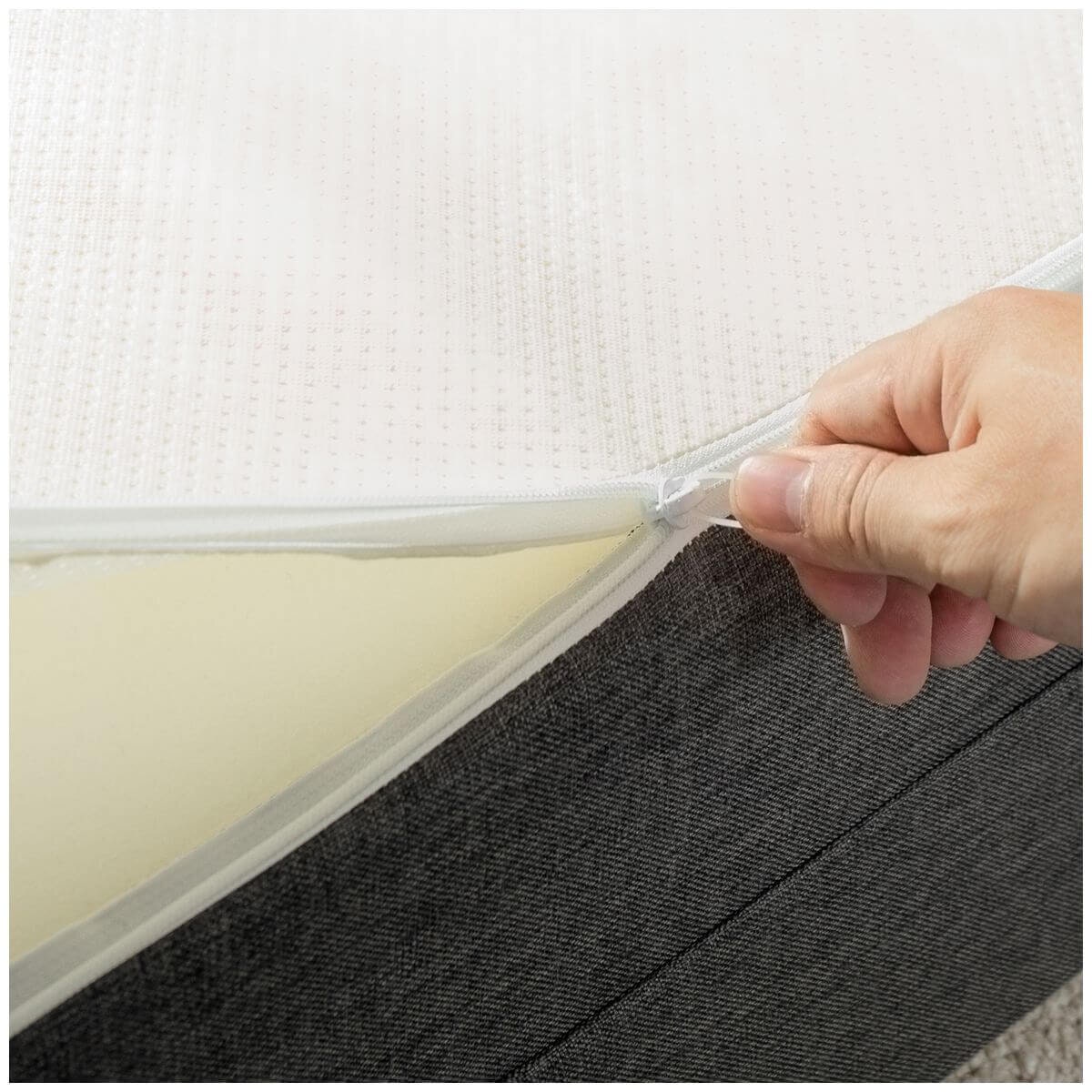 Zinus Double Trifold Folding Mattress - Dark Grey Dual Foam Layers - AU-TRIB-4D