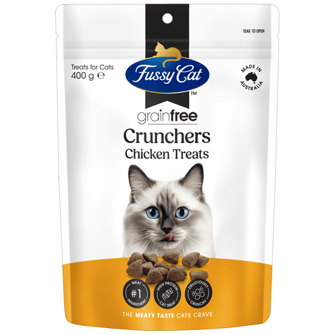 Fussy Cat Chicken Crunchers Cat Treats - 400g, Grain-Free