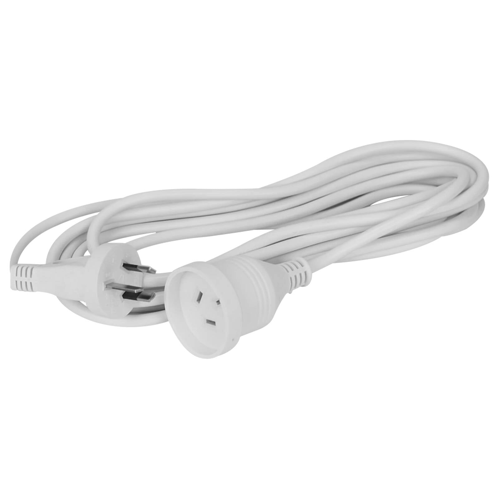 Arlec 2m White Ring Pull Extension Lead 10A 240V PVC Indoor