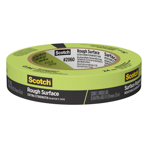 Scotch 24mm x 55m Rough Surface Extra Strength Painter's Masking Tape, Green