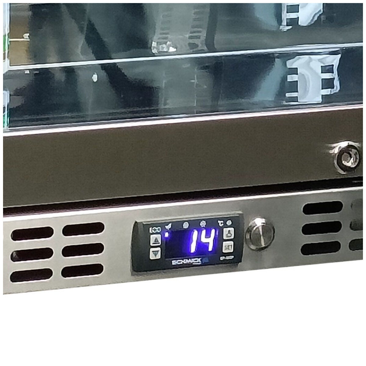 Schmick 399L Under Bench Stainless Heated Glass Fridge - 3 Doors, Lockable, LED Lighting - SK386-HD