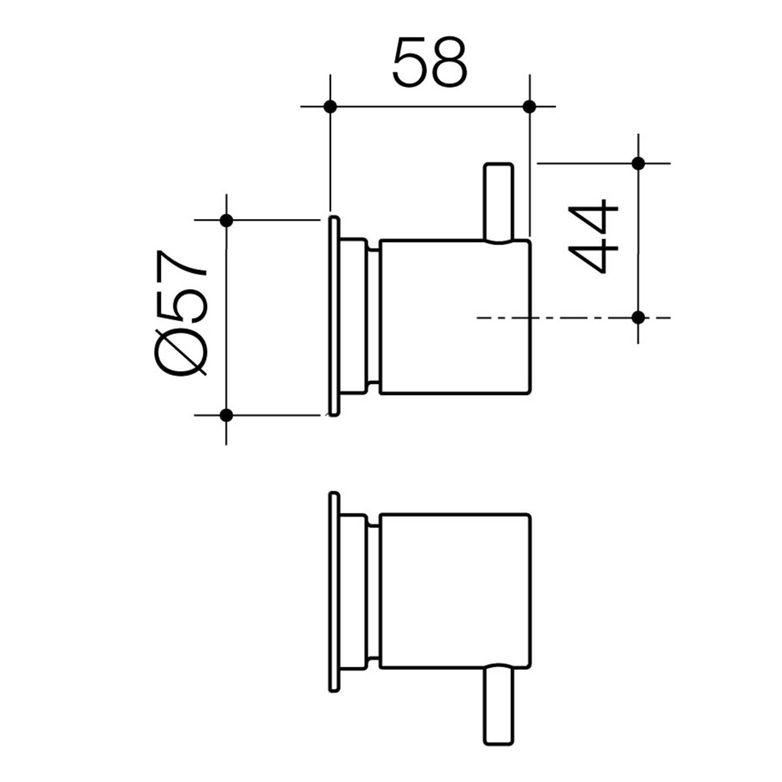 Caroma Luna Lever Wall Top Assemblies, Satin Black Brass, Ceramic Disc