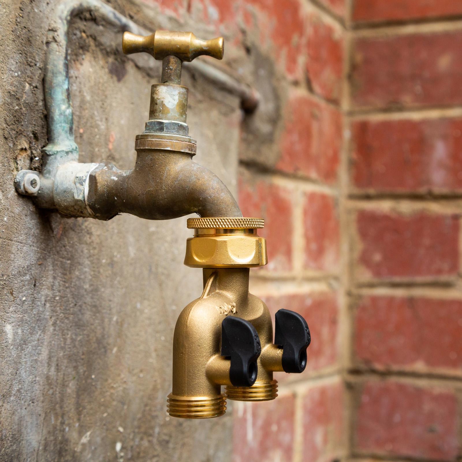 Nylex Brass Two Way Irrigation Manifold