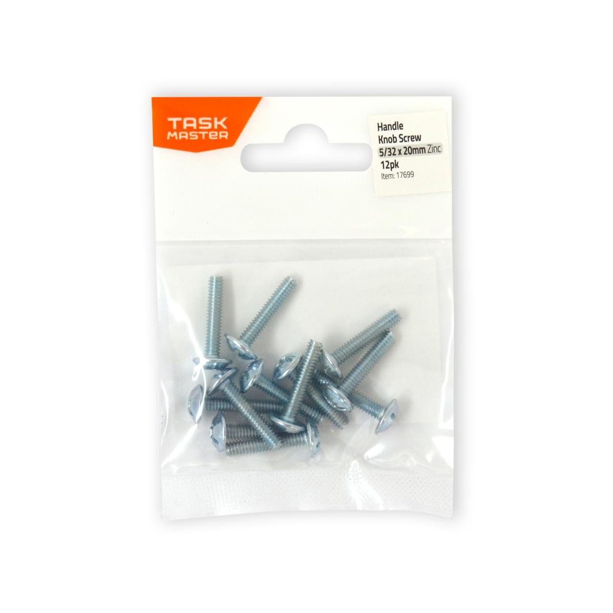 Taskmaster Zinc Plated Knob Handle Bolt 12 Pack - 5/32 x 20mm - SuperSaverAU - view 1