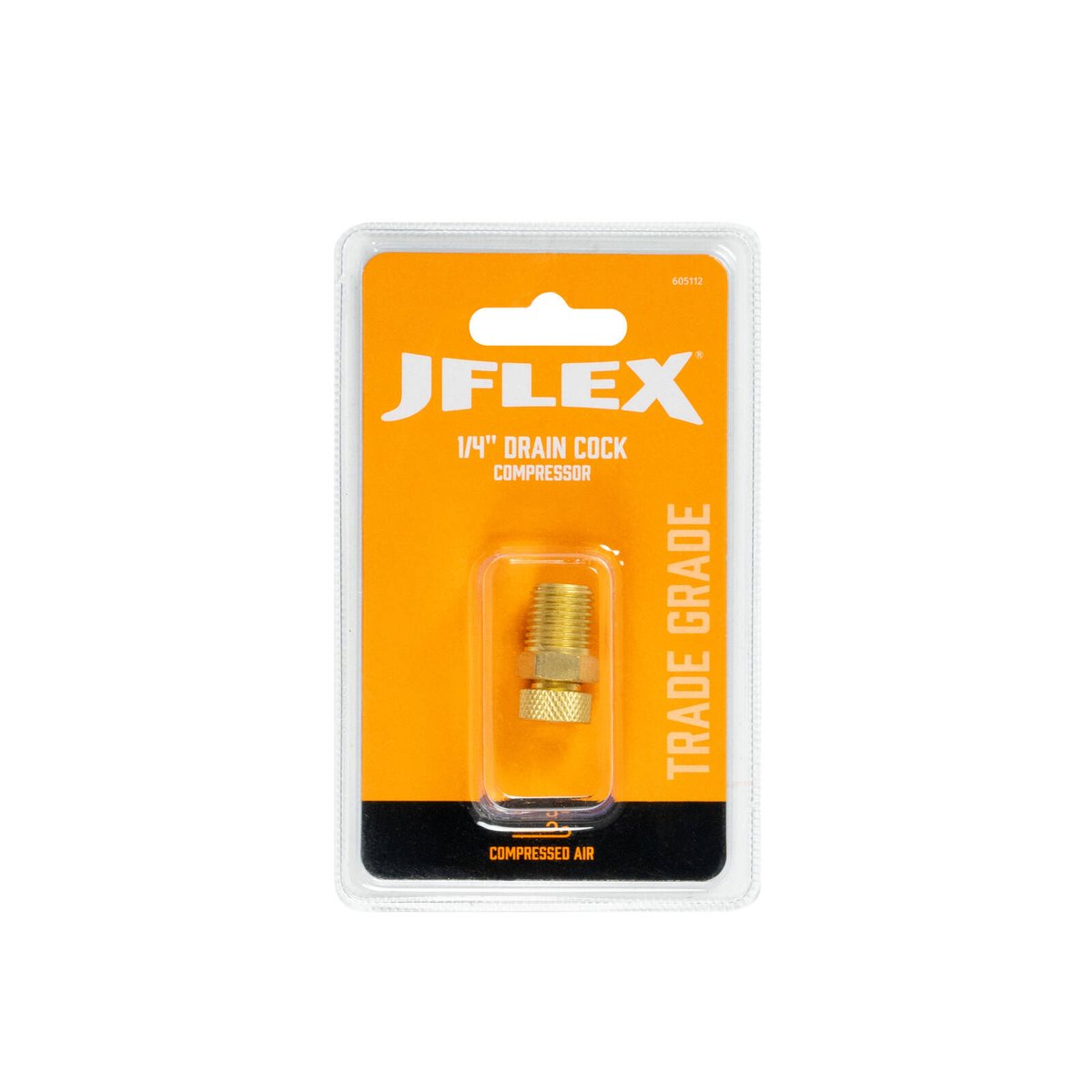 Jflex 1/4" Drain Cock Compressor - Solid Brass - Tool-Free Operation - 15mm x 28mm - SuperSaverAU - view 2