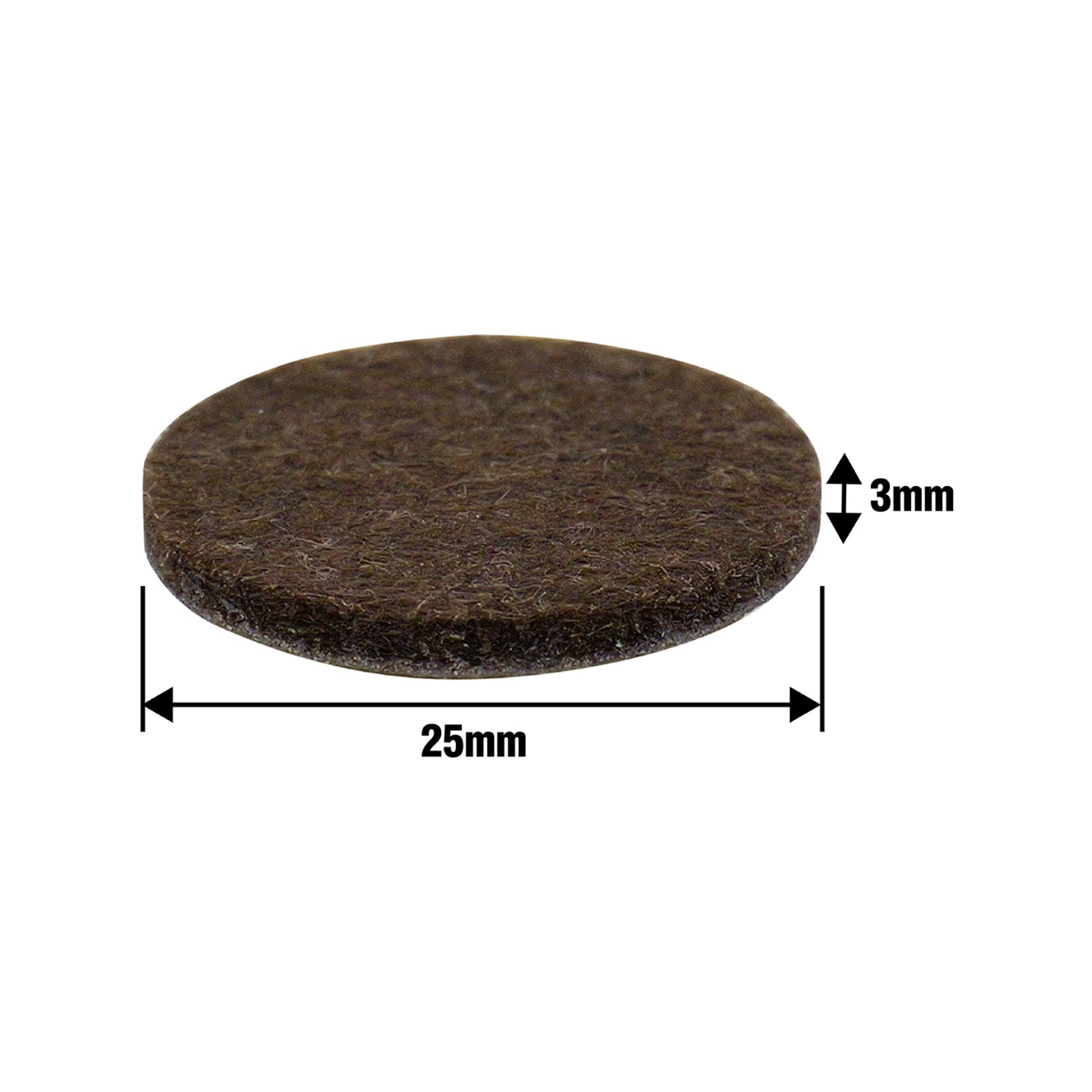 Surface Gard 25mm Brown Round Felt Floor Protectors 8 Pack