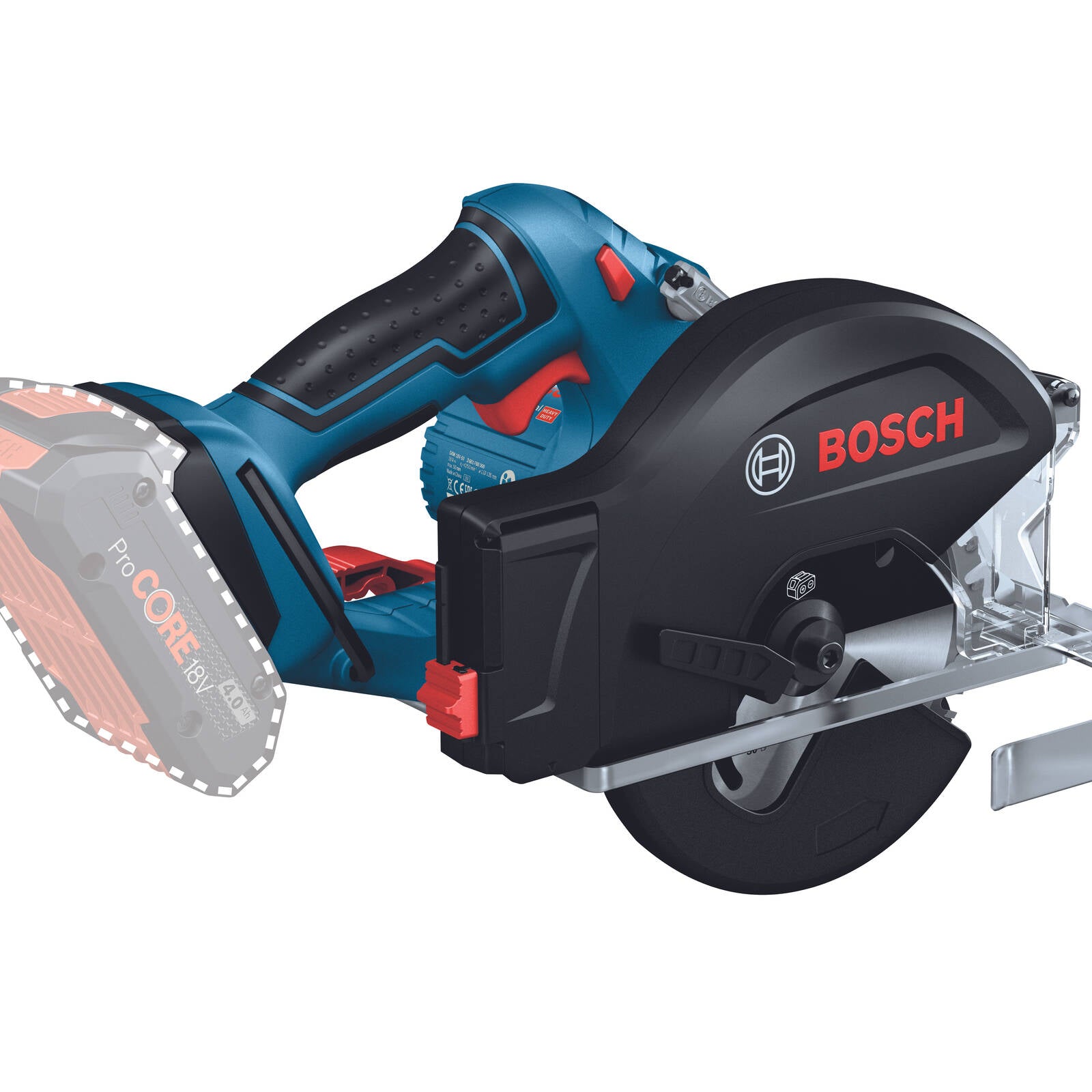 Bosch Professional 18V 136mm Cordless Metal Saw, LED Light & Chip Box, Skin Only 06016B8040