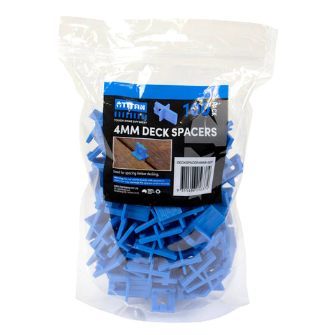 Titan Deck Spacers 4mm Blue Reusable Plastic - 100 Pack