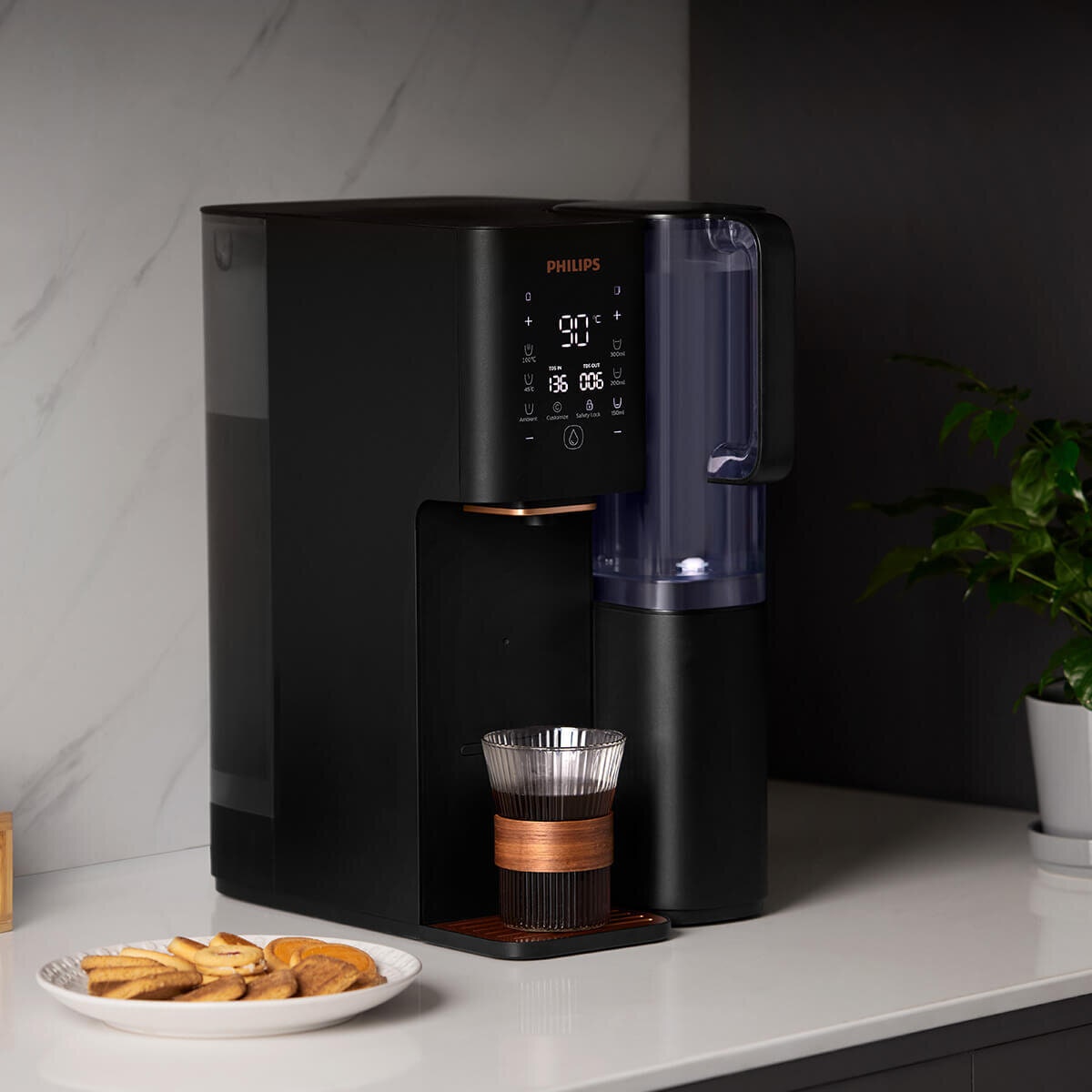 Philips RO Mineral Boiling to Ambient Water Station - Aquaporin Inside, 2100W, Black - ADD6920BK
