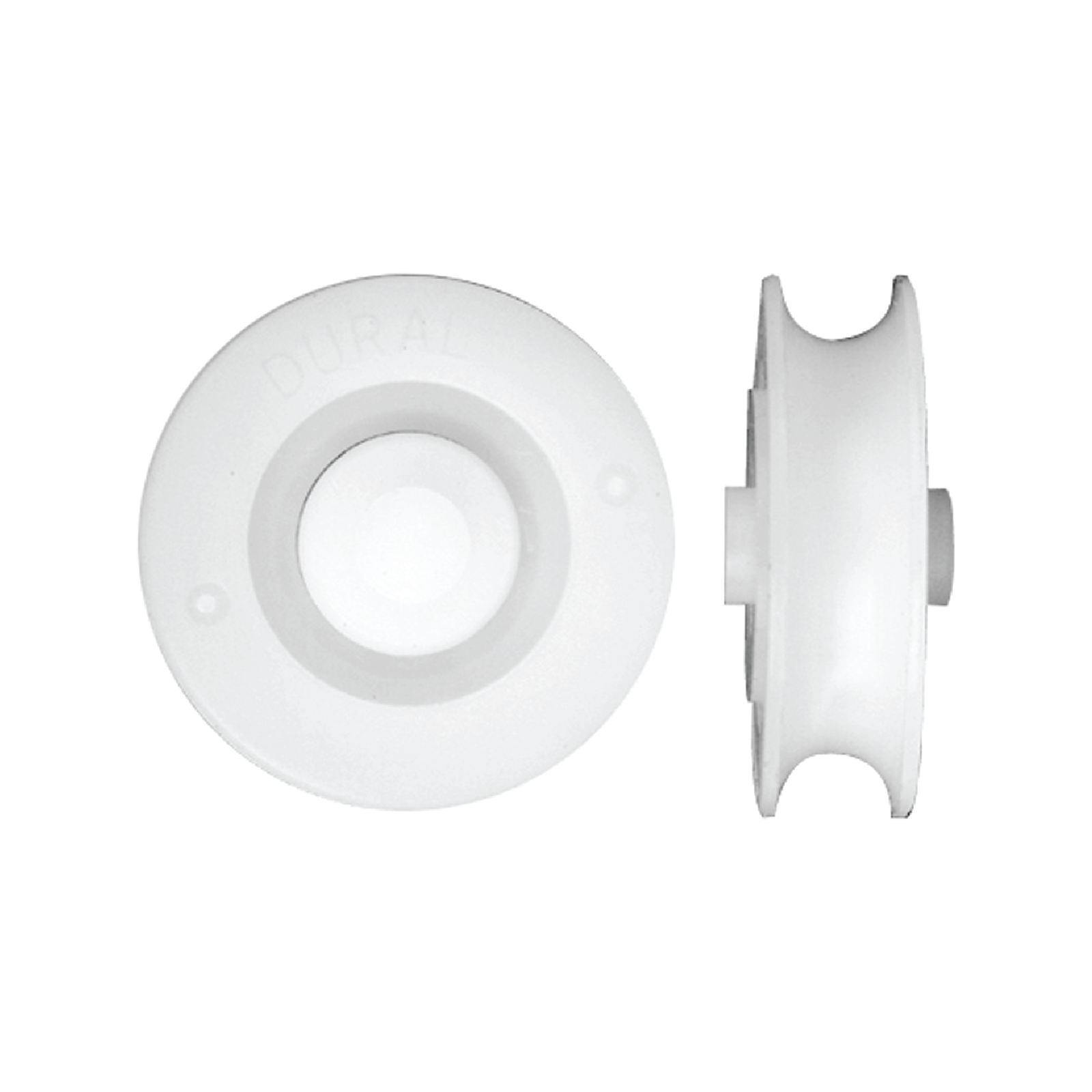 Rolltrak 24mm White Acetal Concave Roller - Security Screen Door