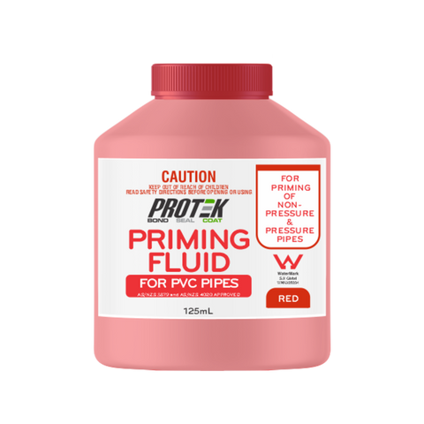 Protek Red Priming Fluid 125ml - PVC Cleaner and Primer - AS/NZS Approved - SuperSaverAU - view 1