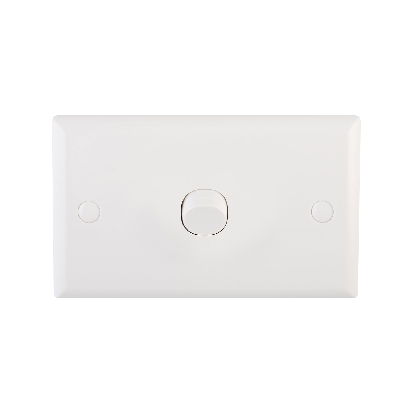 DETA White Solid Plate Single Switch - 1 Gang Polycarbonate 240V