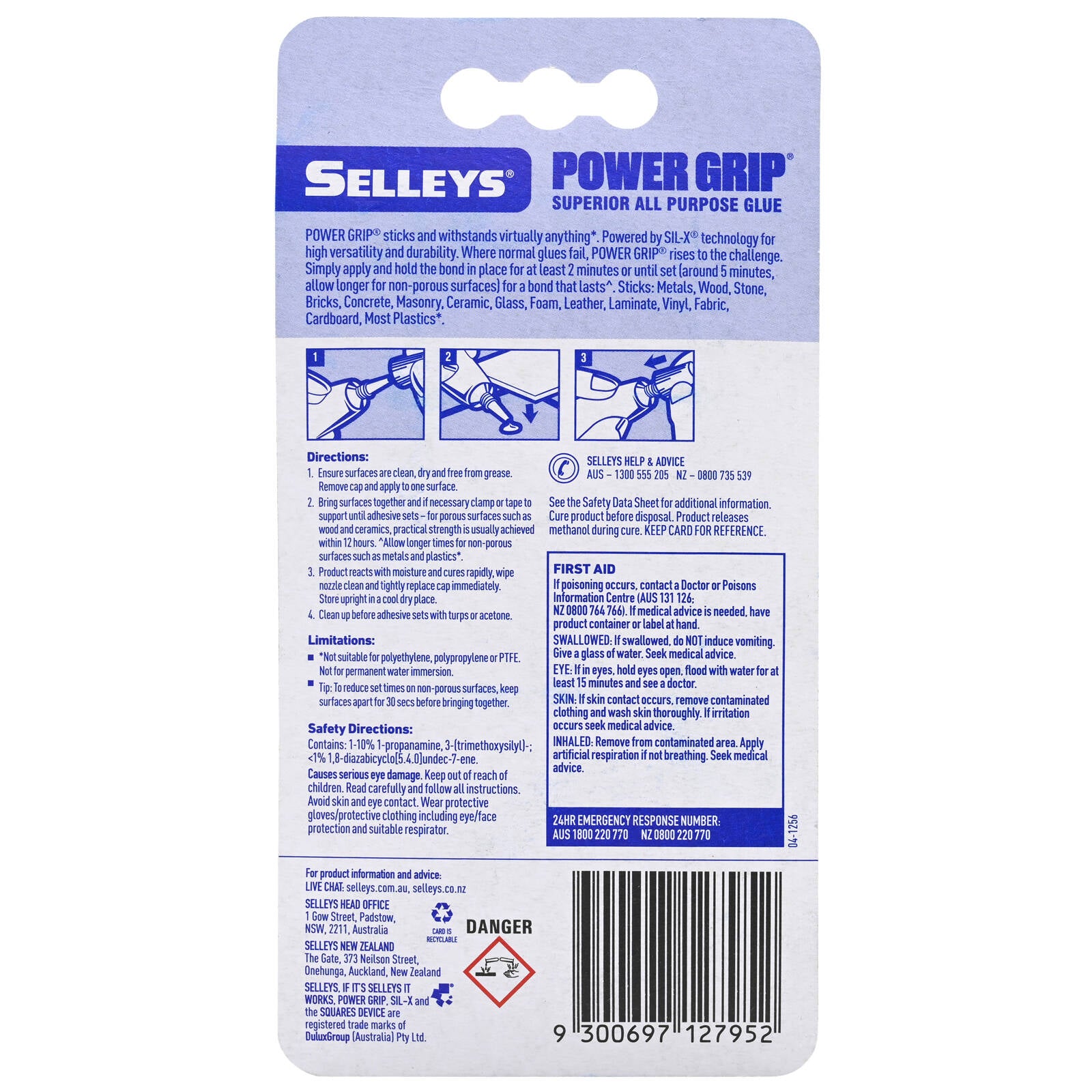 Selleys 10g Power Grip Super Strong All Purpose Glue
