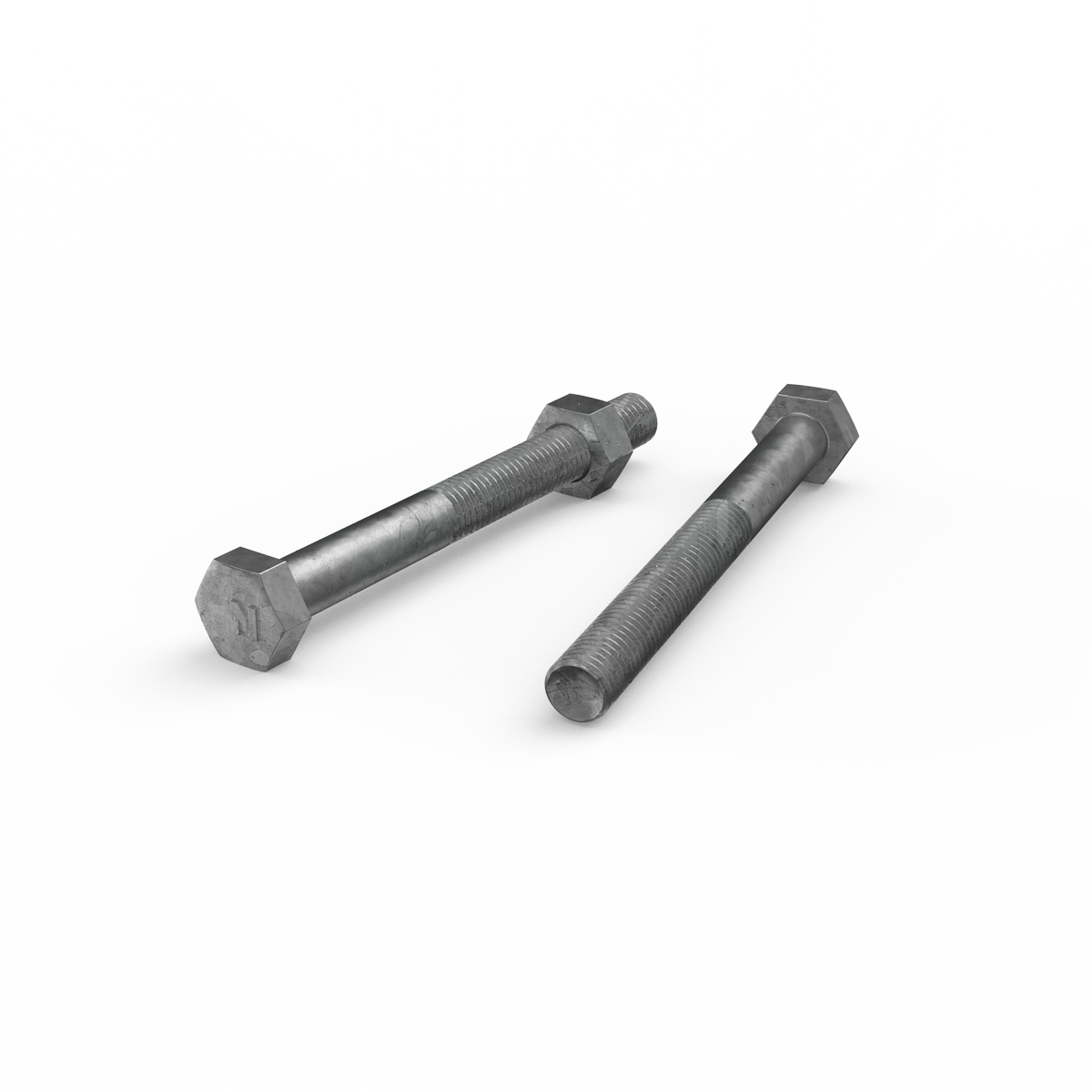 Zenith M10 x 100mm Hot Dip Galvanised Hex Head Bolt & Nut - 4.6 Grade Steel