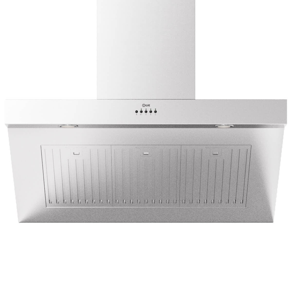 ILVE 90cm wall mounted canopy rangehood - stainless steel, 4 speeds, touch and remote control - AGQ90SS