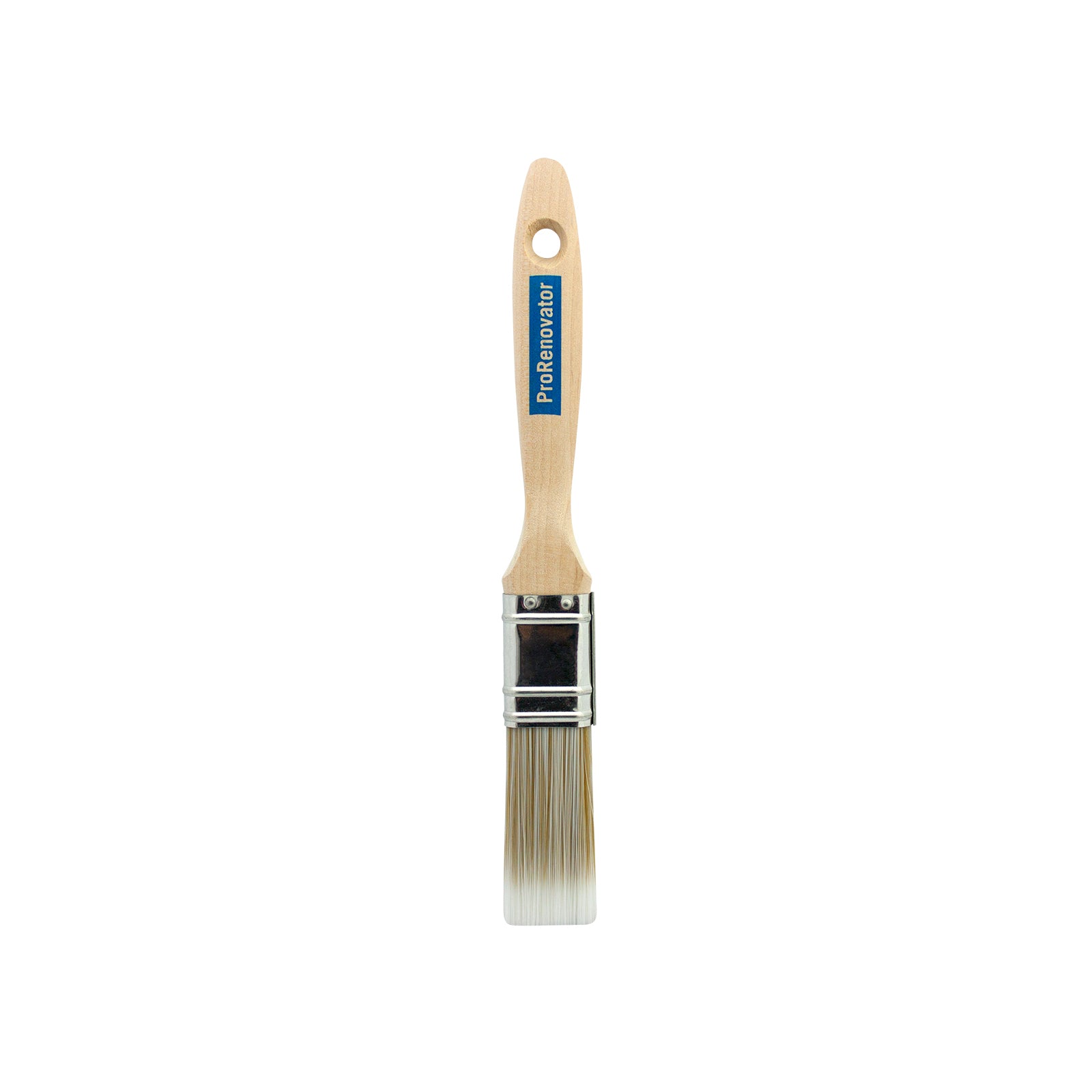 Pro Renovator Wall Paint Brush 25mm Synthetic Filament Raw Timber Handle