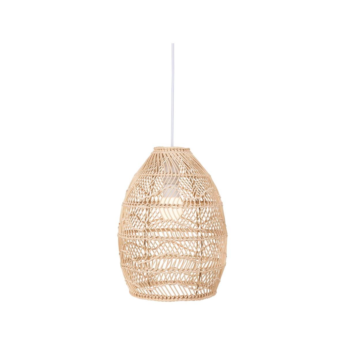 Brilliant Anji Rattan Pendant Light - 26cm - DIY Installation - Coastal Style - SuperSaverAU - view 1