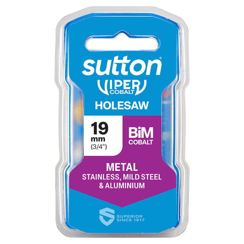 Sutton Tools 19mm Viper Cobalt Bi-Metal Holesaw
