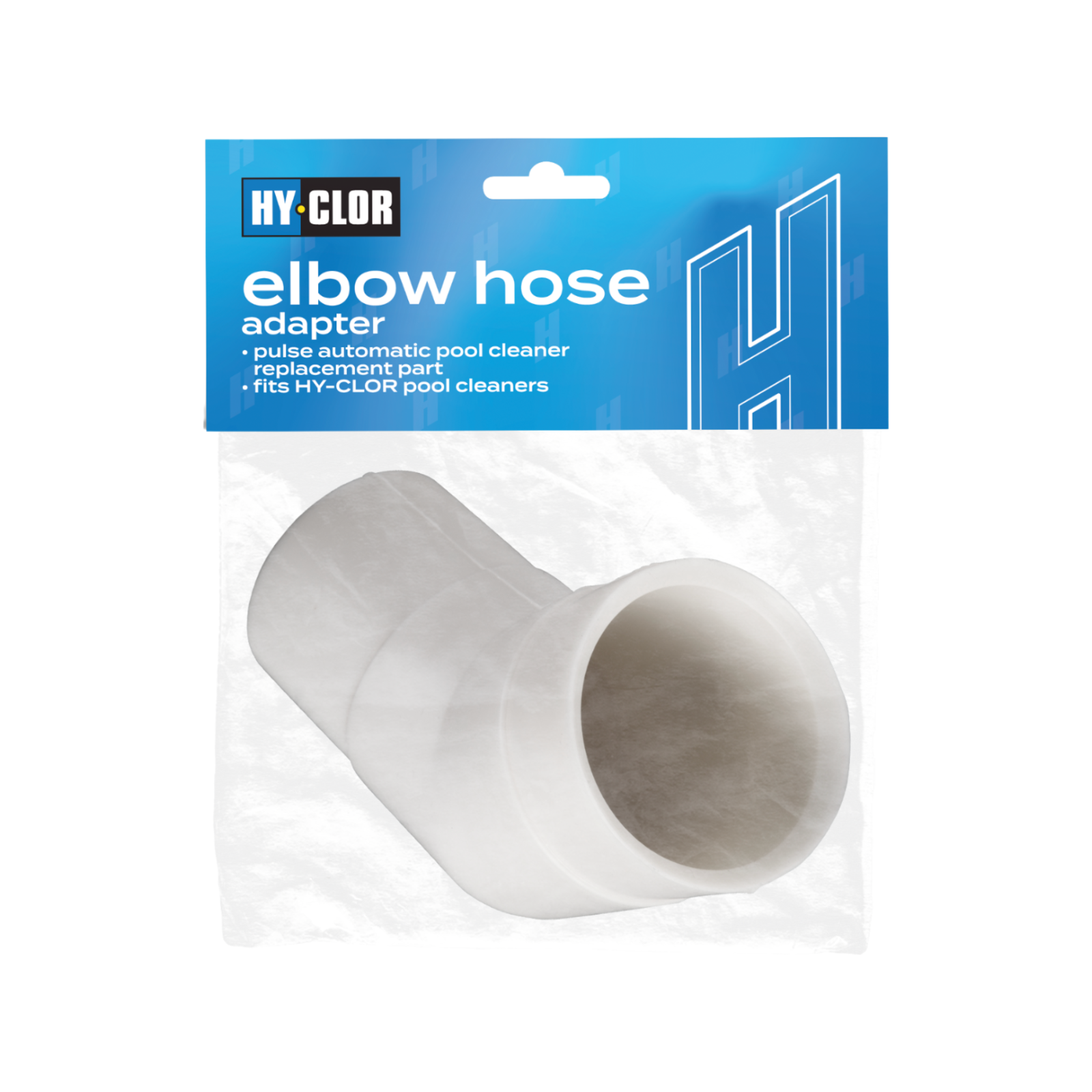 Hy-Clor Pool Cleaner Elbow Connector Chemical & UV Resistant White